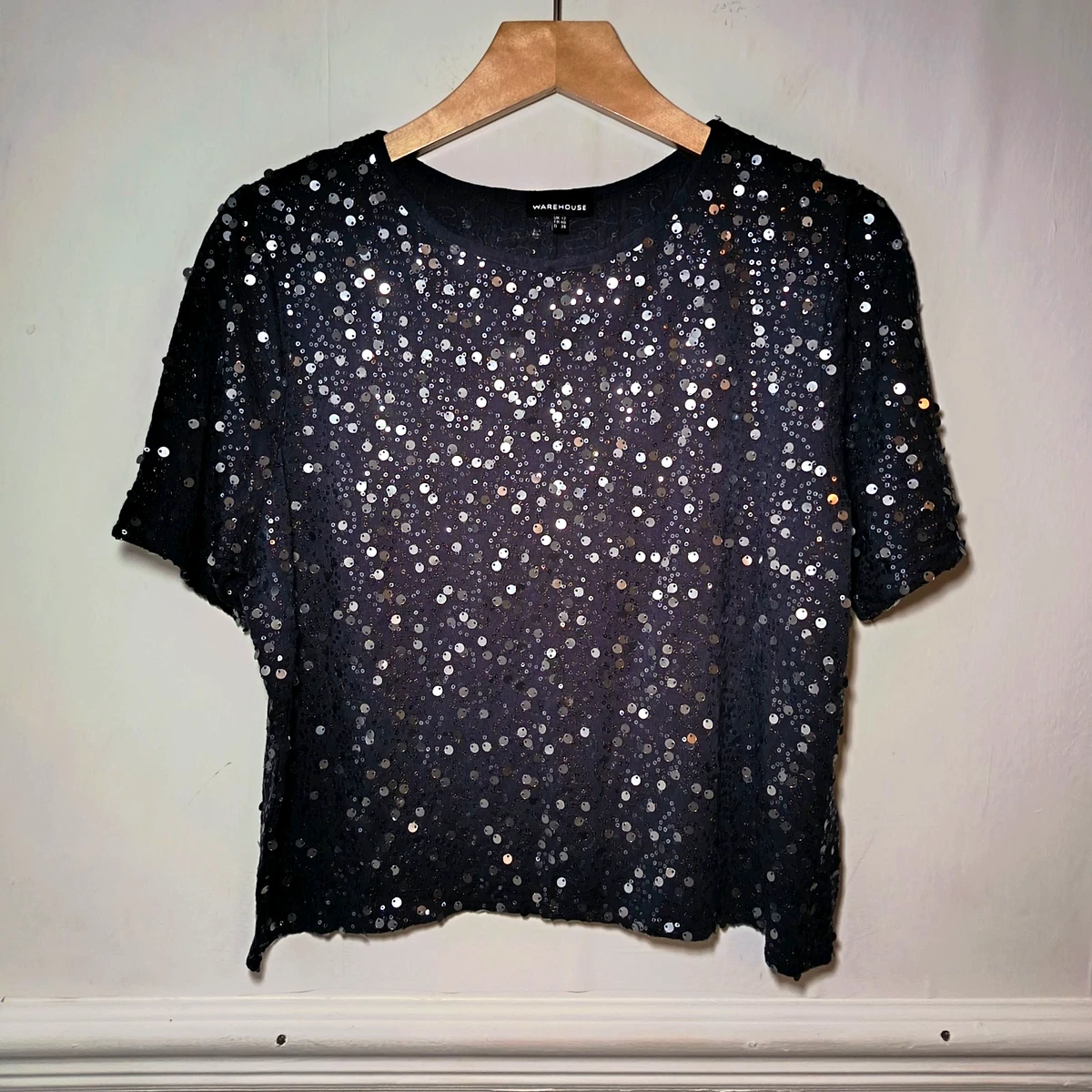 Chemisier Femme Warehouse Noir Et Blanc Taille UK8 - Neuf Sans étiquette, 100% Viscose