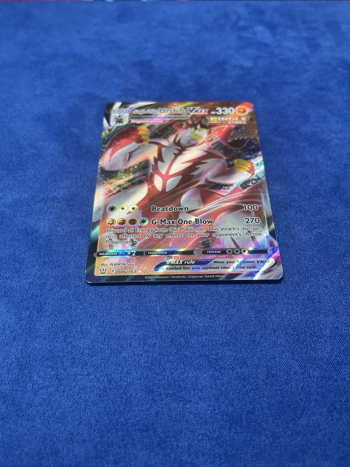 Single Strike Urshifu VMAX 086/163 Swsh05: Battle Styles Holo