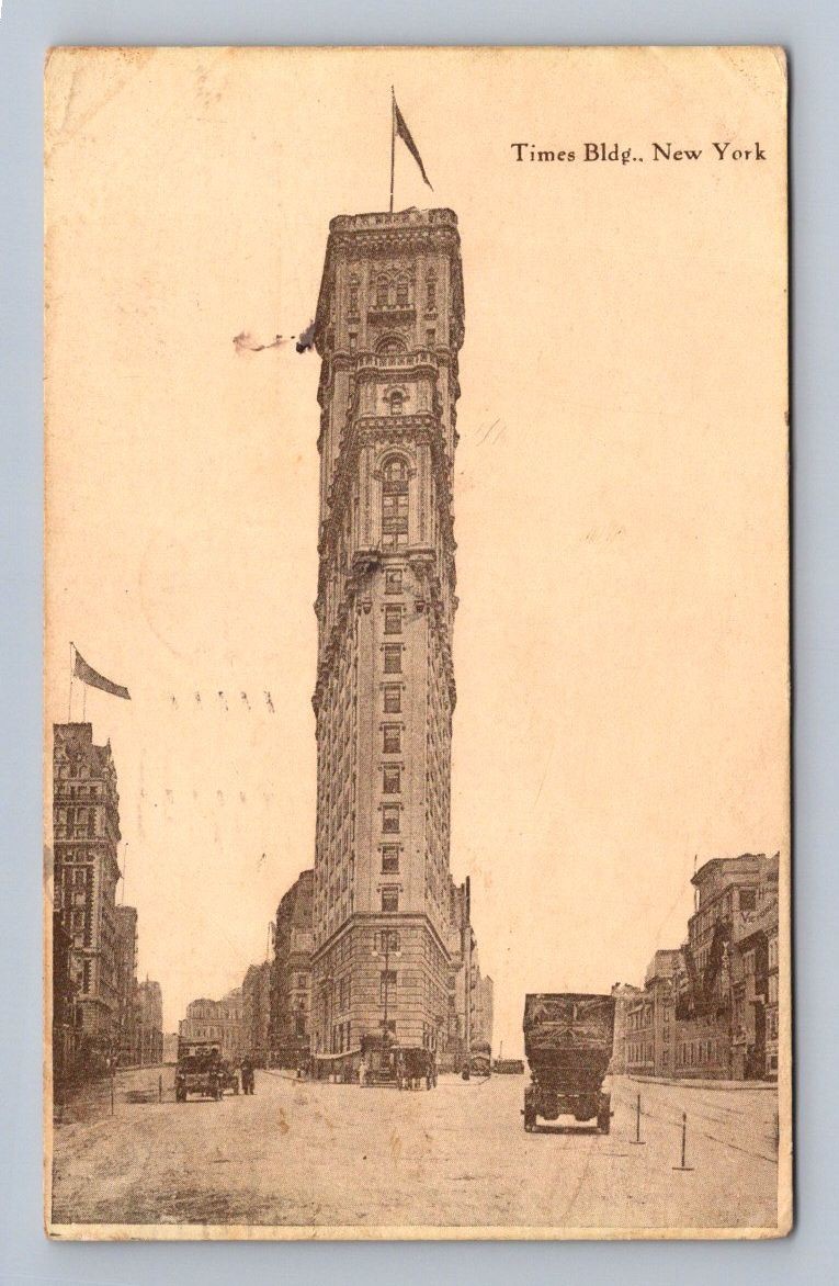 New York Antique New York Postcard NEW YORK CITY Times Bldg Square 1907