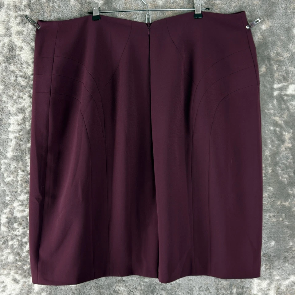 Sejour плюс размер 24 Вт эластичной колена линия юбка фиолетовый молнии с подкладкой - Изображение 3 из 4