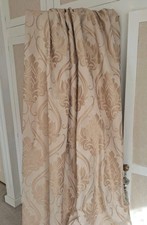 Curtains Large Pair Marks & Spencer Beige & Ivory & Tiebacks L 84" & W 103" Each