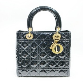 Christian Dior Hand Bag Black Patent leather 5523717