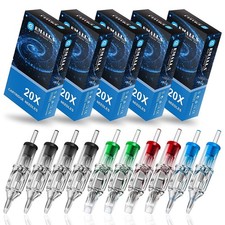 100Pcs Tattoo Cartridge Needles Mixed 12 Round Liner Shader Magnum for Artists