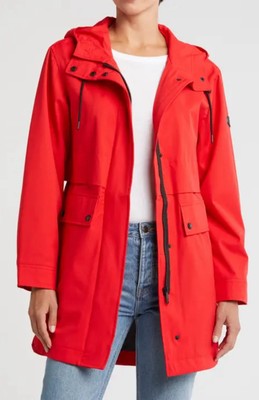 Sam Edelman Women s 2-in-1 Hooded Rain Jacket sz: L Red NWT