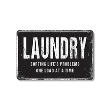 Laundry Room Self Service Open 24 Hour Sign Sort Wash Dry Repeat for Laundry