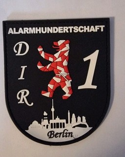 Abzeichen Patch Polizei LaPo Landespolizei Berlin Alarmhundertschaft Direktion 1