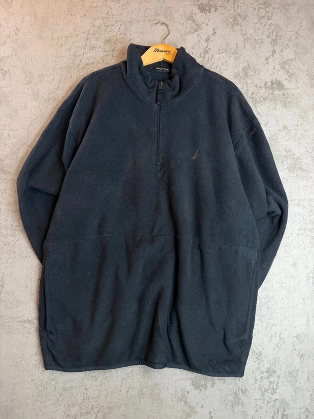 Nautica Black Fleece 1/4 Zip Jumper – Size XL