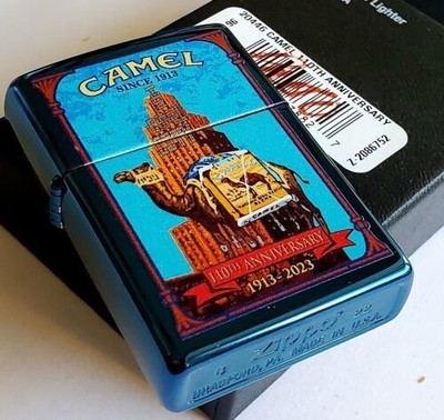 Zippo lighter CAMEL 110th Anniversary CZ LIMITED EDITION Prototype sapphire blue