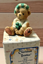 Irish SEAN w/ SHAMROCK Luck Found Me a Friend Cherished Teddies Figurine 916439