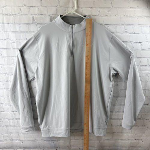 Felpa Peter Millar 1/4 Zip Uomo XXL Grigio Pullover Golf Collo Alto Minova - Foto 3 di 13