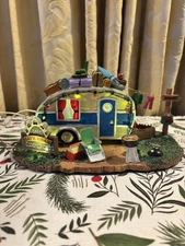 LEMAX CAROLE TOWNE 2012 Lake Cave Bear Campground Christmas Camper Working Light