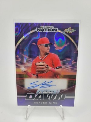2025 Leaf Baseball Nation A New Dawn Purple Lava Seaver King Autograph #5/8