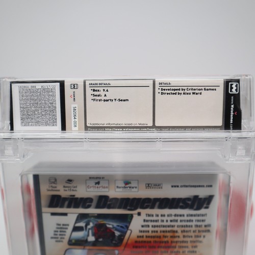 GameCube BURNOUT / BURN OUT (The Original!) - WATA GRADED 9.4 A! NEW & Sealed! - Picture 6 of 10