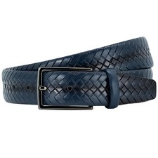 LINDENMANN Premium Handmade Lederg&uuml;rtel 35 mm dunkelblau