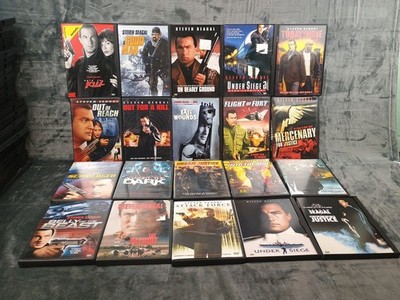 20 Steven Seagal DVD Movie Lot Film Collection UNDER SIEGE EXIT WOUNDS HARD TO K
