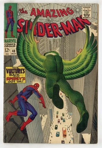 Amazing Spider-Man #48 FN- 5.5 ow/white pages  Vulture Returns  Marvel  1967