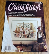 For the Love of Cross Stitch Premier Issue from 1989 Baby Blanket Flowers Bears