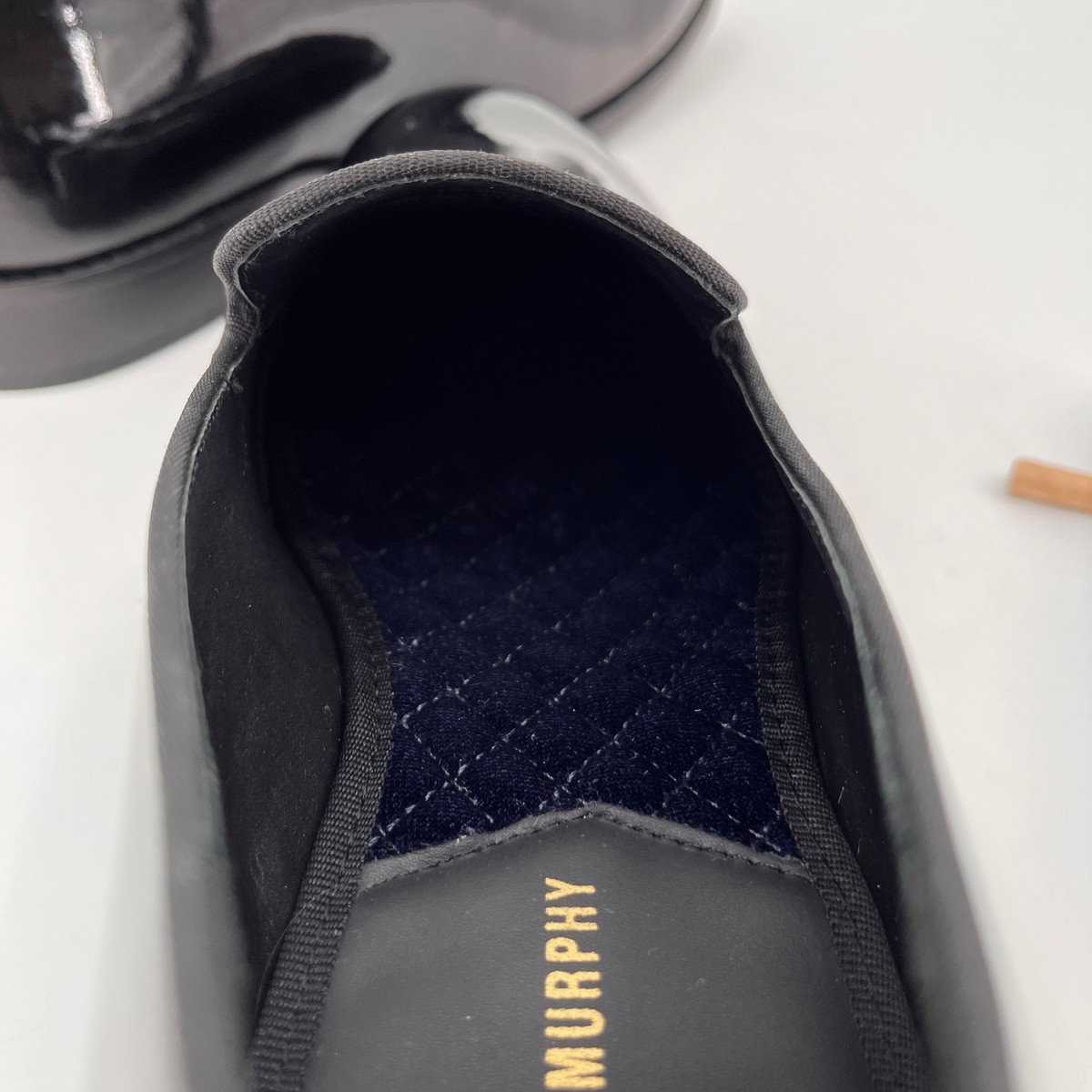 Johnston & Murphy Gavney Black Patent Leather Loafers Size 11M Formal Slip On Men main image 4