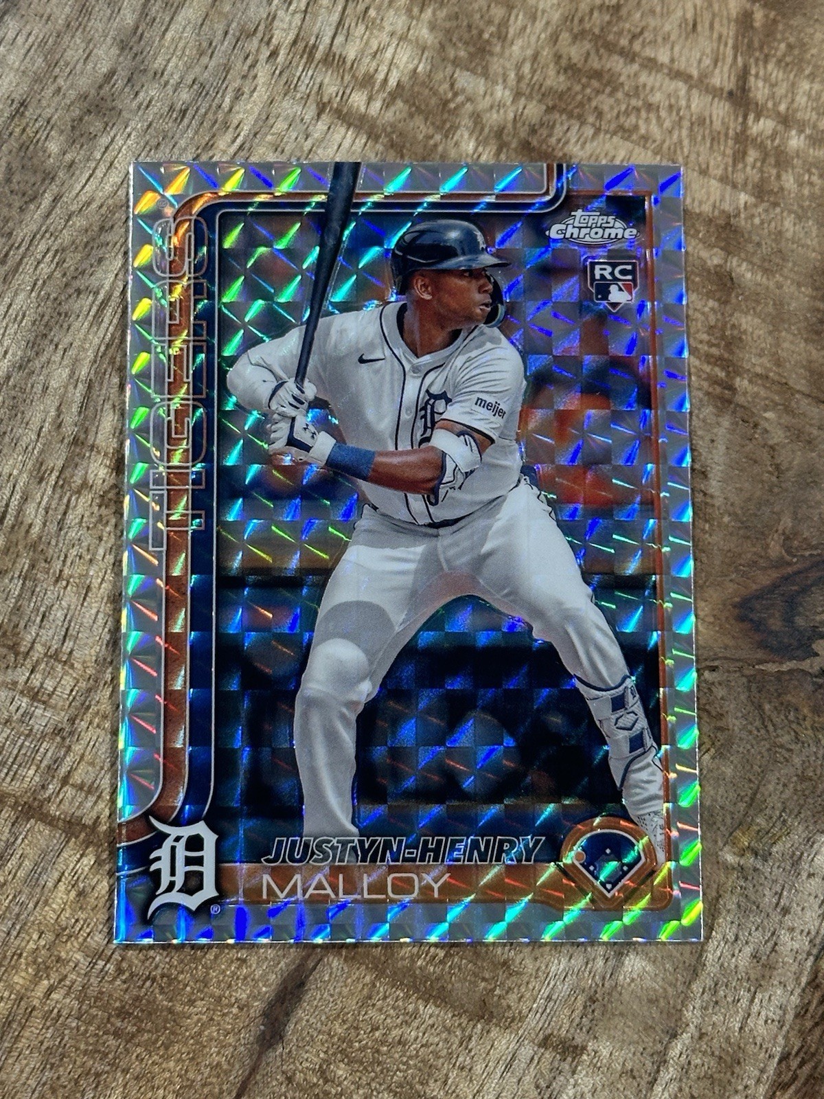 JUSTYN-HENRY MALLOY 2025 TOPPS CHROME GEOMETRIC REFRACTOR #224 RC DETROIT TIGERS