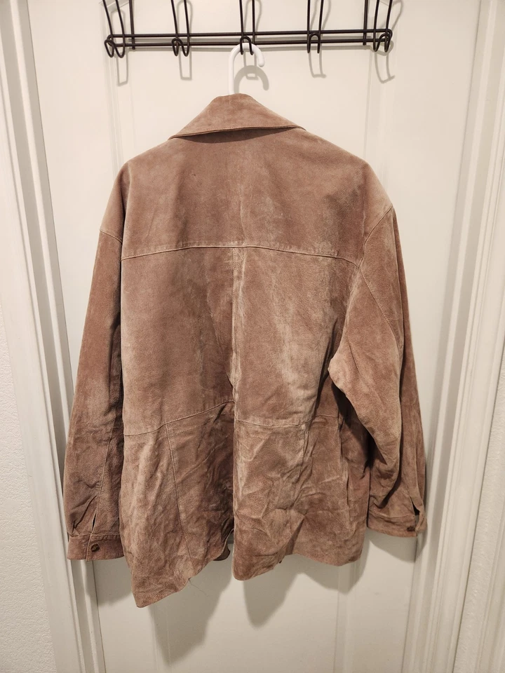 Norm Thompson Vintage Leather green lined Jacket- Men's Size XL. Minor flaw - Image 2 of 4