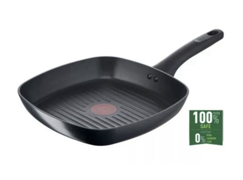 Tefal Titanium Excellence Non-Stick 26cm Grill Pan Griddle, All Hob + Induction