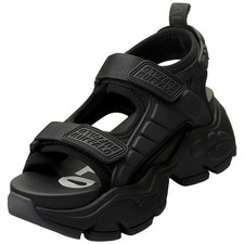 Image of Buffalo Binary Track Vegan Womens Platform Sandals in Black