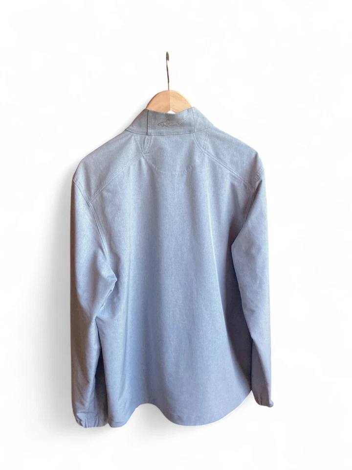 Greg Norman Men’s L Gray Golf Windbreaker Full-Zip Athletic Jacket Water Repel - Image 2 of 4