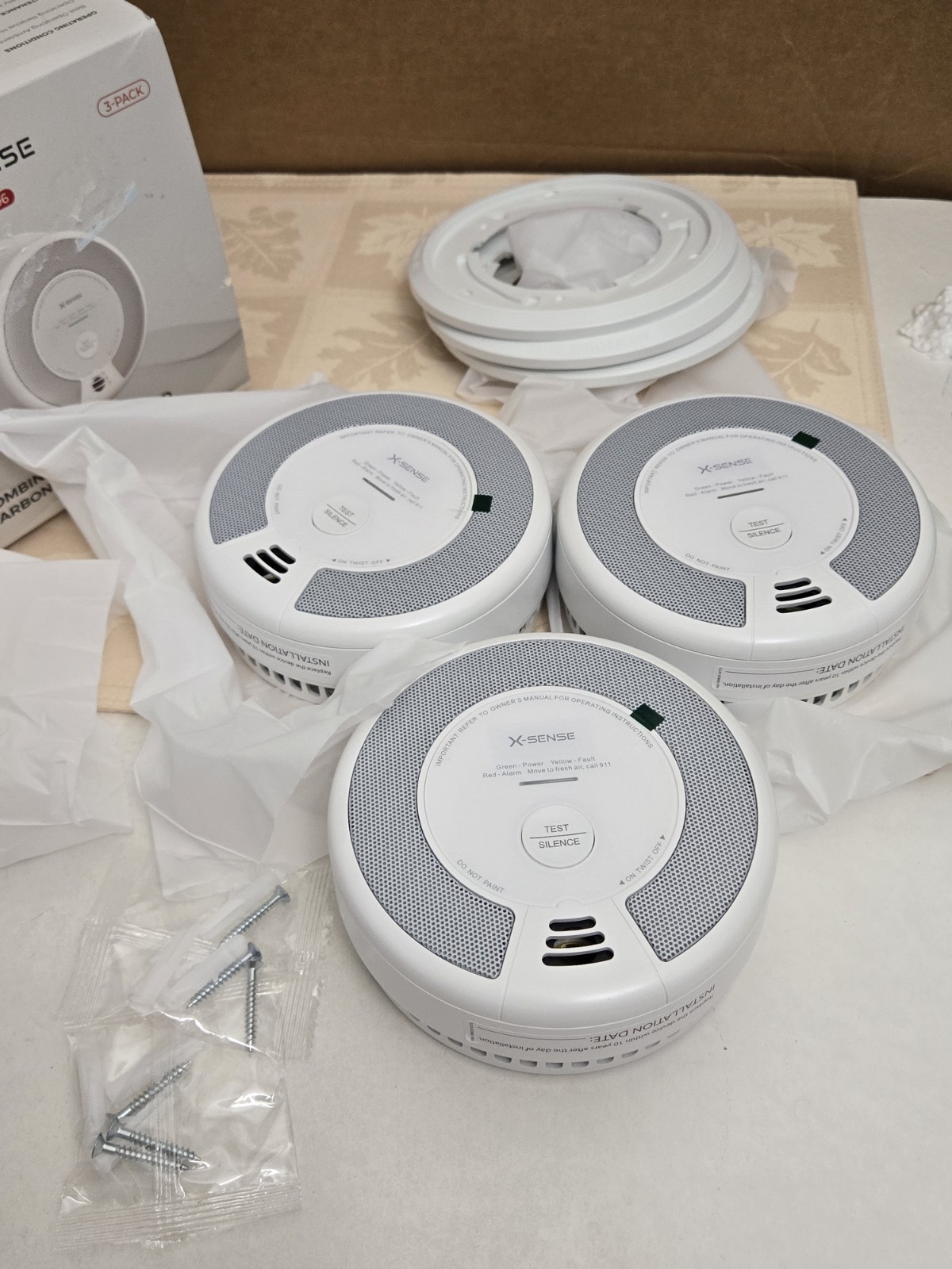 X-Sense Combination Smoke & Carbon Monoxide Alarm SC06 3-Pack