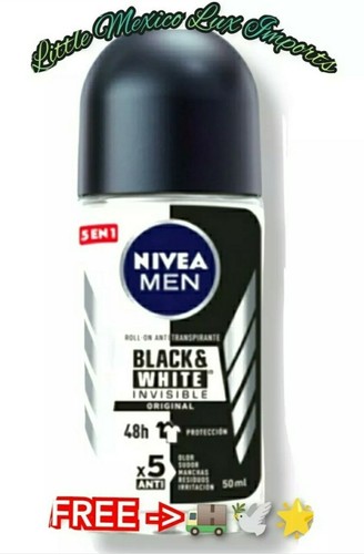 Desodorante Nivea Men Black&White 48h Anti-Perspirant Deodorant Power Roll-On - Picture 3 of 3