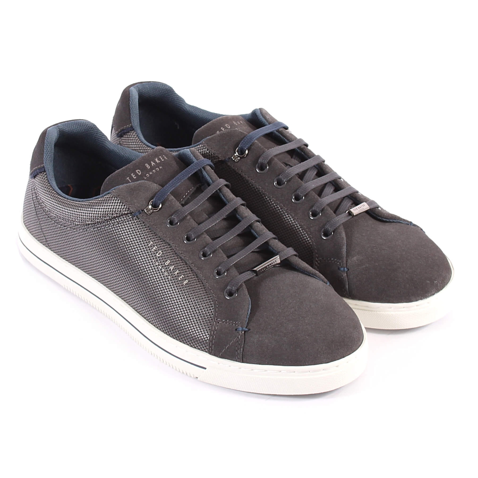 Ted Baker Men's Eeril Suede / Textile Lace Up Trainer Dark Gris Ted Baker Men's Eeril Suede / Textile Lace Trainer Up Trainer Lace Dark Gris 44a1f2