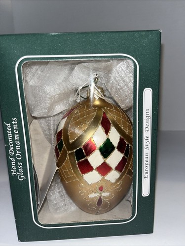 Beautiful hand painted Decorated Frosted Glass Christmas Ornament European Style