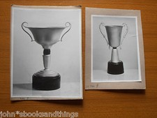 VECCHIA FOTOGRAFIA TROFEO COPPA ANNI 30 COPPIA QUADRA OLD TROPHY CUP PICTURE