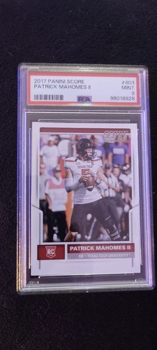 2017 panini score patrick mahomes 11 psa 9