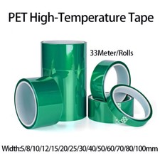 Green PET High-Temperature Tape Width 5mm-100mm Insulation Protection 33M/Rolls