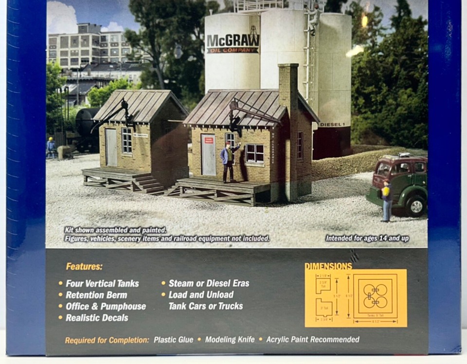 Walthers Cornerstone HO Scale McGraw Oil Company Building Kit Item