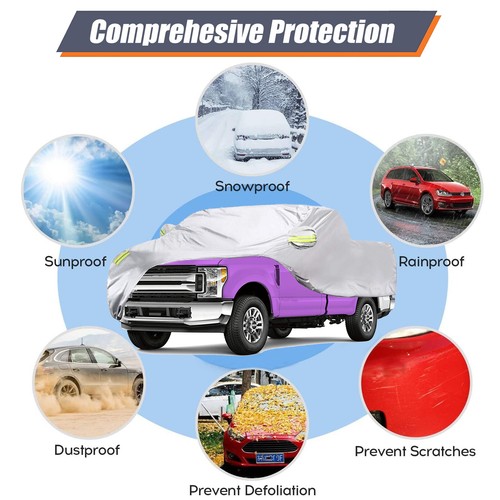 For Pickup Truck Cover Outdoor Breathable Waterproof Sun UV Rain Dust Protection - Picture 4 of 11
