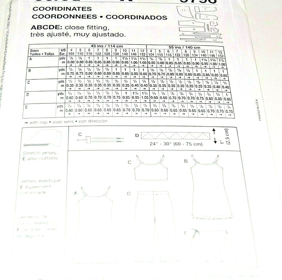 Burda Pattern # 9796 - Girl's Dress, Top, Skirt & Pants - Size 4-12 - NEW - Image 3 of 3