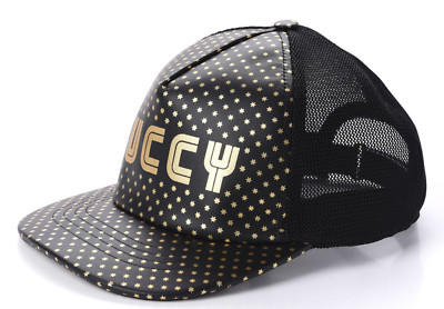 GUCCI X SEGA LEDER GUCCY Stars Baseball Hat Baseballkappe Baseballcap Mütze M