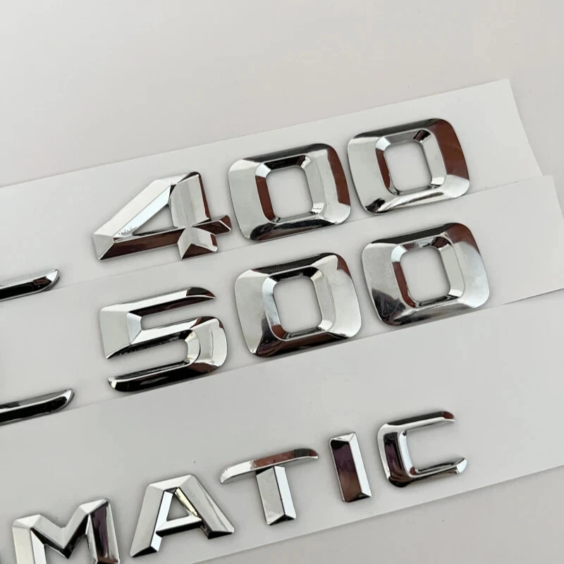 Calcomanías adhesivas emblema insignia ABS cromadas SL400 SL500 SL550 para Mercedes Benz Foto 3 de 4