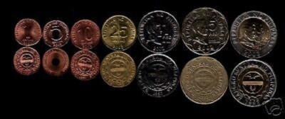 Philippines 1 5 10 25 1 5 10 PESOS 2000-2005 New Set Bimetal UNC Filippino COIN