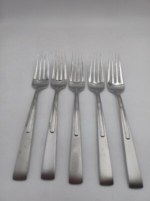 Lot of 5 Oneida Centigrade Dinner Forks Stainless 8 1/8'' 