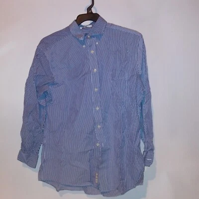 Barrington Mens Button Up Shirt Size 15.5 32/33 Blue White Stripe Long Sleeve - Image 1 of 4