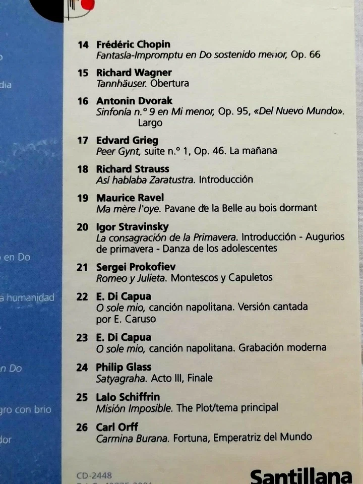 Music Course 3Rd Year ESO CDs Santillana 2001 - Image 4 of 4