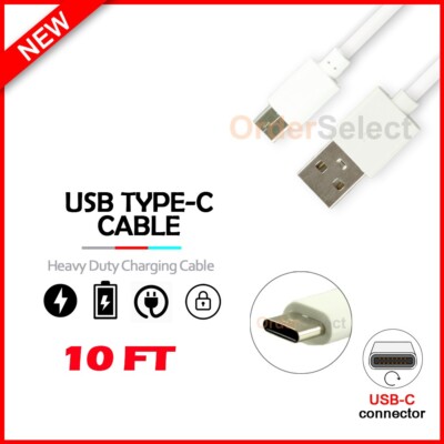 B2G1 FREE 10ft USB Type-C FAST Charger Cord for Samsung Galaxy A02/A02s/A03/A03s