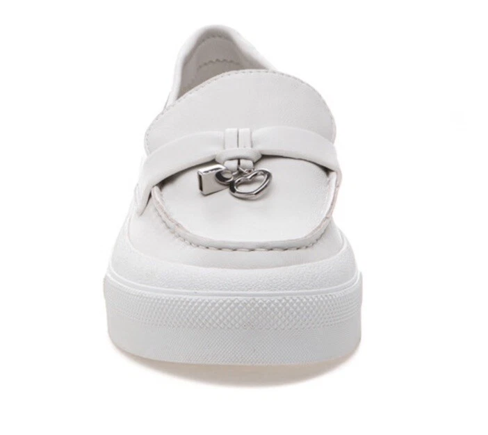 Nuevo en Caja J/SLIDES GOLIATH Zapatilla Mocasín Cuero Blanco Off Foto 4 de 4