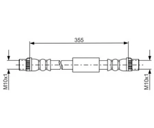 Brake Hose Bosch 1987481665 for Peugeot Expert Box