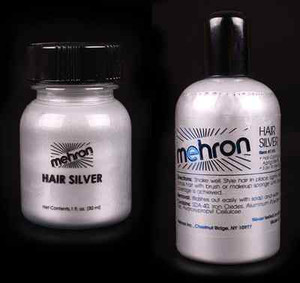 Mehron White Silver Liquid Hair Color Coloring Old Age Aging Stage