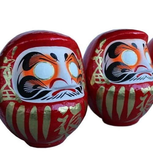Japanese Red Daruma Doll 9.4in Good Luck & Success, Made in Japan DA107 - Picture 4 of 6