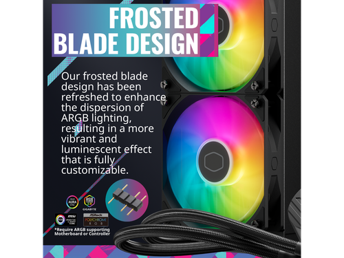 Cooler Master MasterLiquid 240L Core 240mm Close-Loop AIO Liquid Cooler, ARGB Sy - Afbeelding 6 van 12