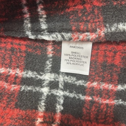 Pendleton Black Faux Suede Vest Women Black & Red Flannel Jacket Size XXL FLAW - Picture 5 of 10